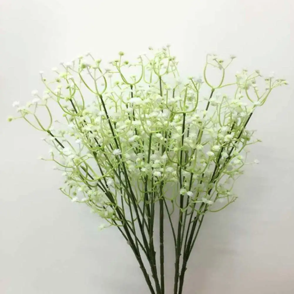 12 шт. Искусственные цветы Гипсофилы Декоративные искусственные из шелка белая