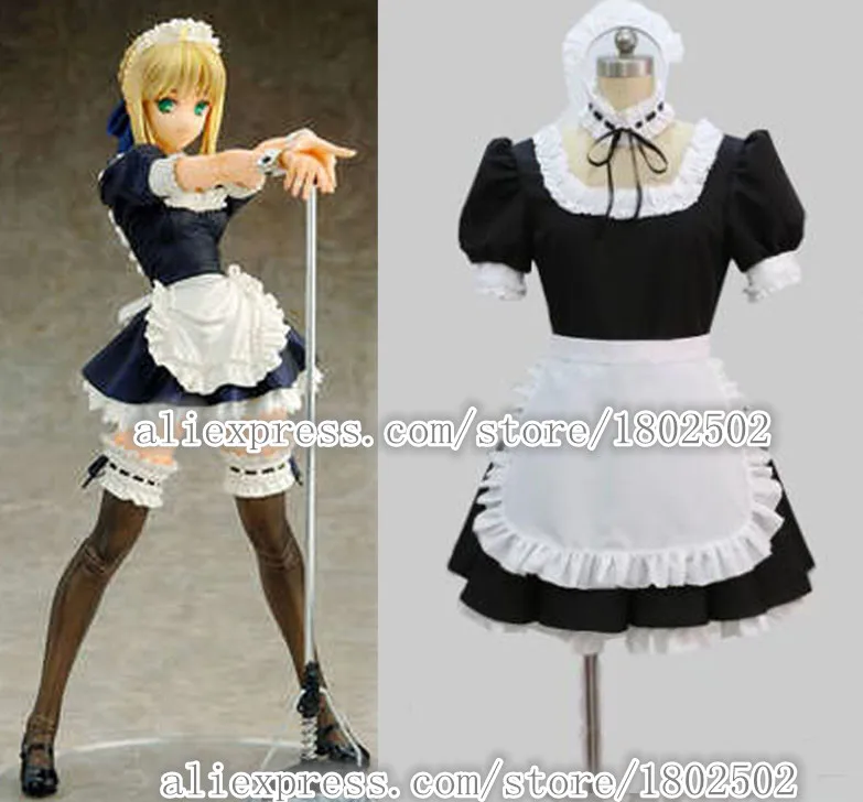 Fate Stay Night Косплей Костюм Zero Saber для костюмированной вечеринки костюм Черный и