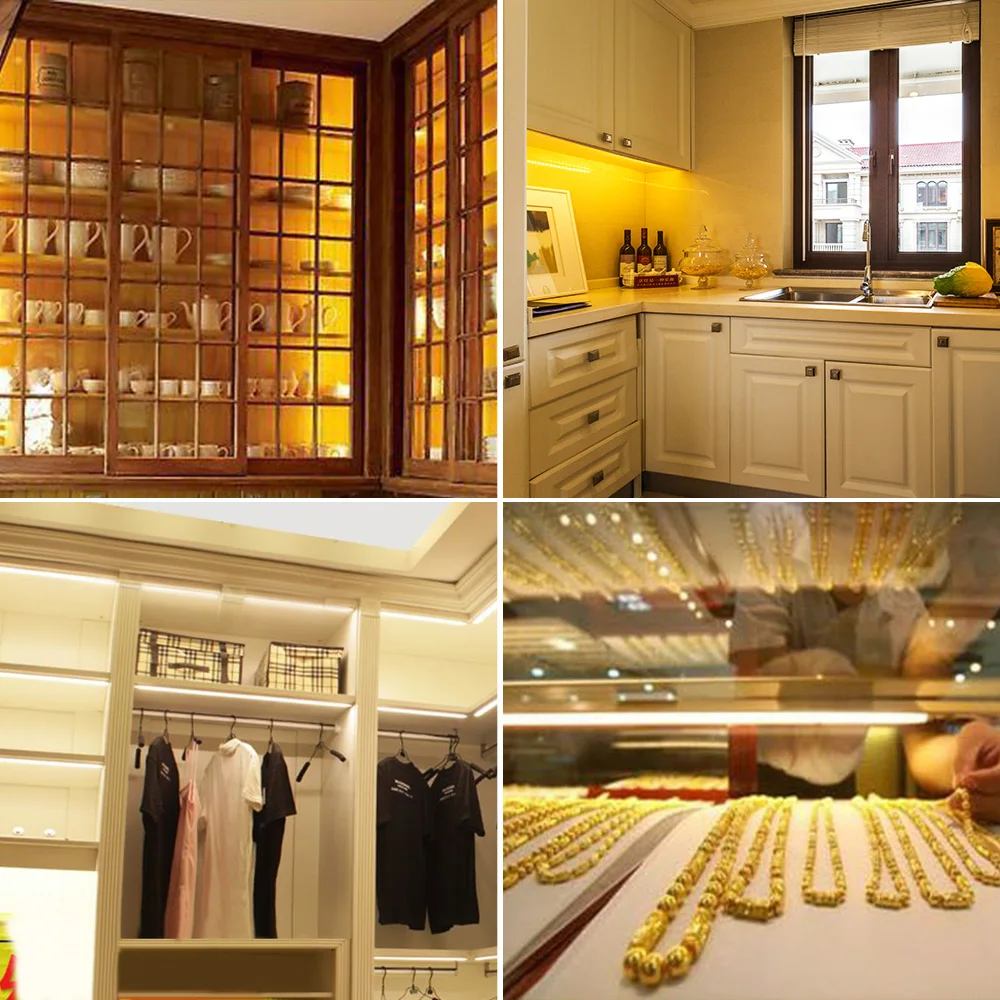 

12V Kitchen Strip Bar Cabinet Lighting Display Case Closet Cupboard Locker Indoor Light Under Counter LED Night Kitchen Lamp