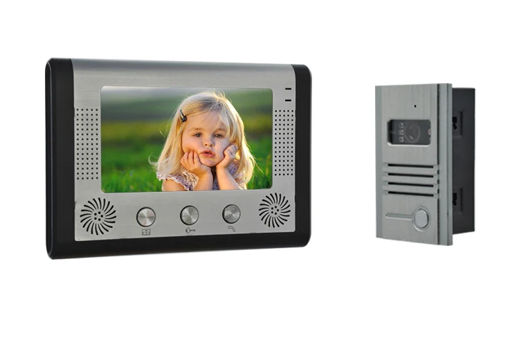 7 Inch Grote LCD Monitor IR Nachtzicht Bedrade Intercom Video Deurtelefoon