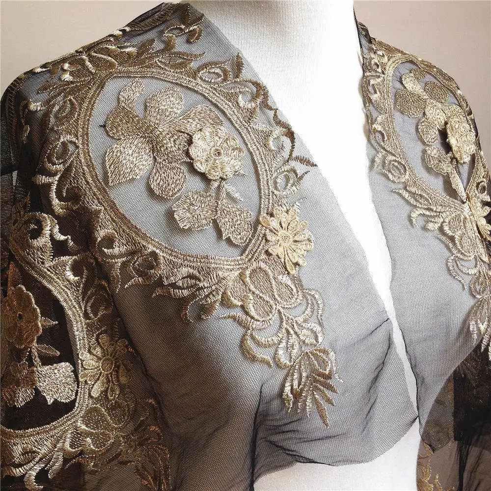 3d золотая вышивка в стиле барокко патчи для одежды наклейки на Одежда Аксессуары