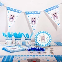 cartoon teeth party supplies paper tableware plate cup for baby shower wedding christmas birthday decoration