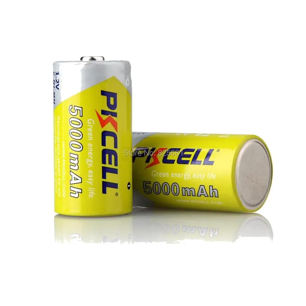 

2Pcs 1Card NIMH 1.2v C Size with Capacity 5000mAh Rechargeable Battery High capacity
