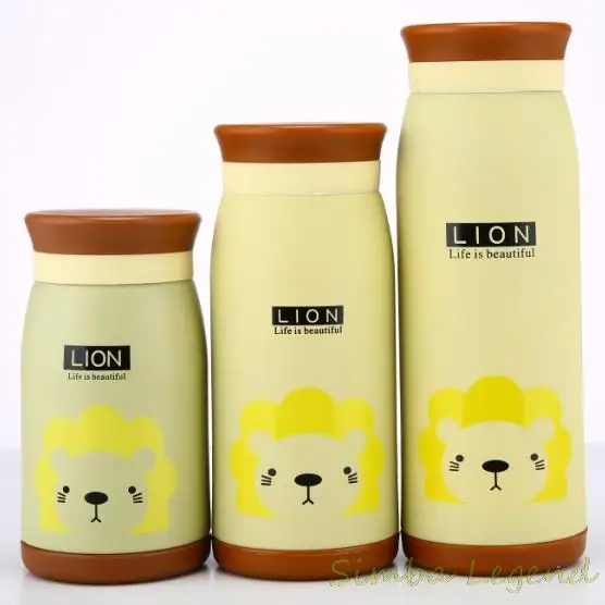 Stainless Steel Vacuum flask Rabbit Elephants Lions Mug Cup Cold Tatu For Man Women Child cup | Дом и сад