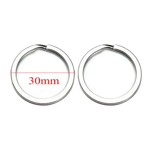 F3631 30mm LOULEUR 10 шт./лот 25/28/30 мм Нержавеющая сталь без каблука, логотипы марок машин, брелок для ключей, автомобильные аксессуары, брелок для автомобиля с цепочками, закругленными Разделение металлические брелки для ключей брелок кольцо для ключей на сумку - Цвет: F3631 30mm
