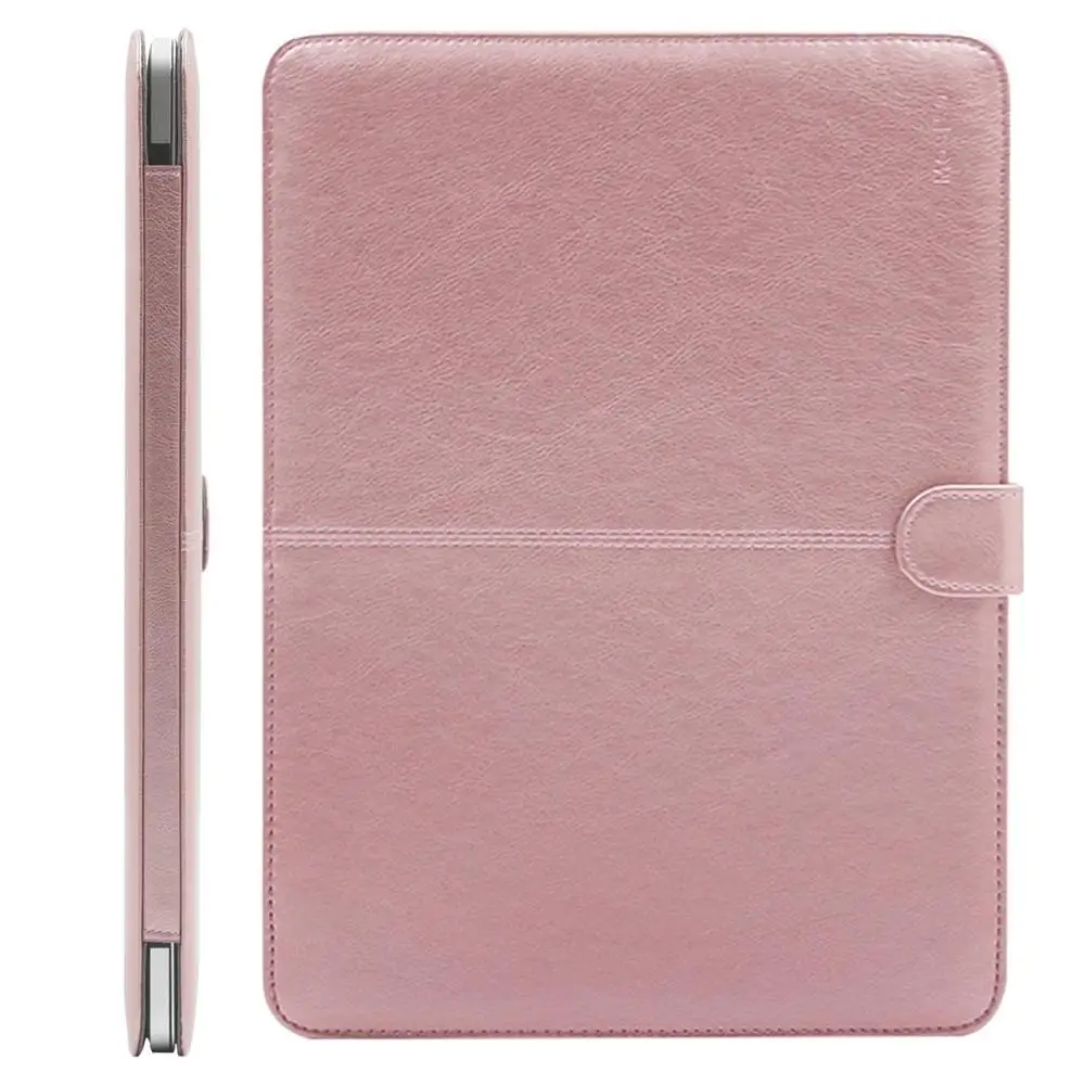 Rose Gold MOSISO для Apple MacBook Pro 12 13 15 Сенсорная панель Книга Фолио Защитный рукав чехол из искусственной кожи сумка чехол для нового Pro 13 15 - Цвет: Rose Gold