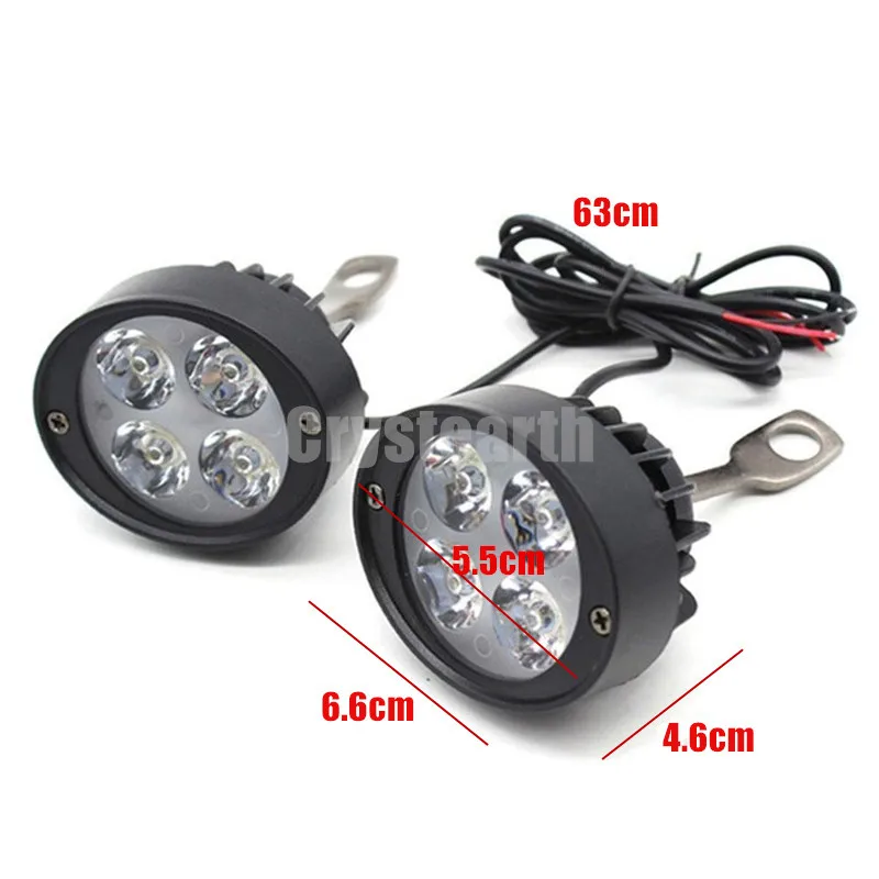 4 шт./компл. 4LED Белый мотоциклетный светильник для мотоцикла Точечный DRL вождения