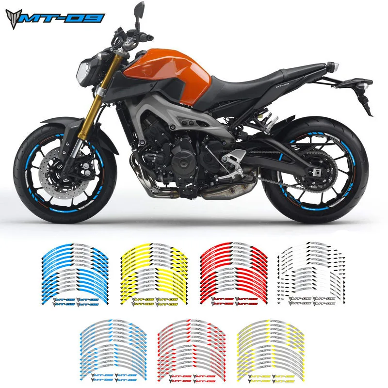 Новинка 12 шт. наклейка на колесо мотоцикла Полоса Светоотражающая обод для YAMAHA MT