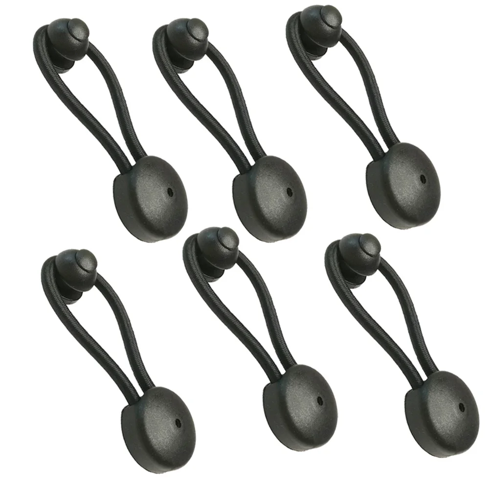 Black 6PC 10 шт. банджи шок шнур клип с ручками тяга галстук вниз брезент холщовые ручки для морской Лодки Грузовик автомобиля чехлы - Цвет: Black 6PC