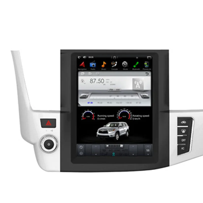 10 4 &quotTesla Тип Android Fit TOYOTA HIGHLANDER 2014 2015 2016 2017 2018 dvd плеер навигация gps