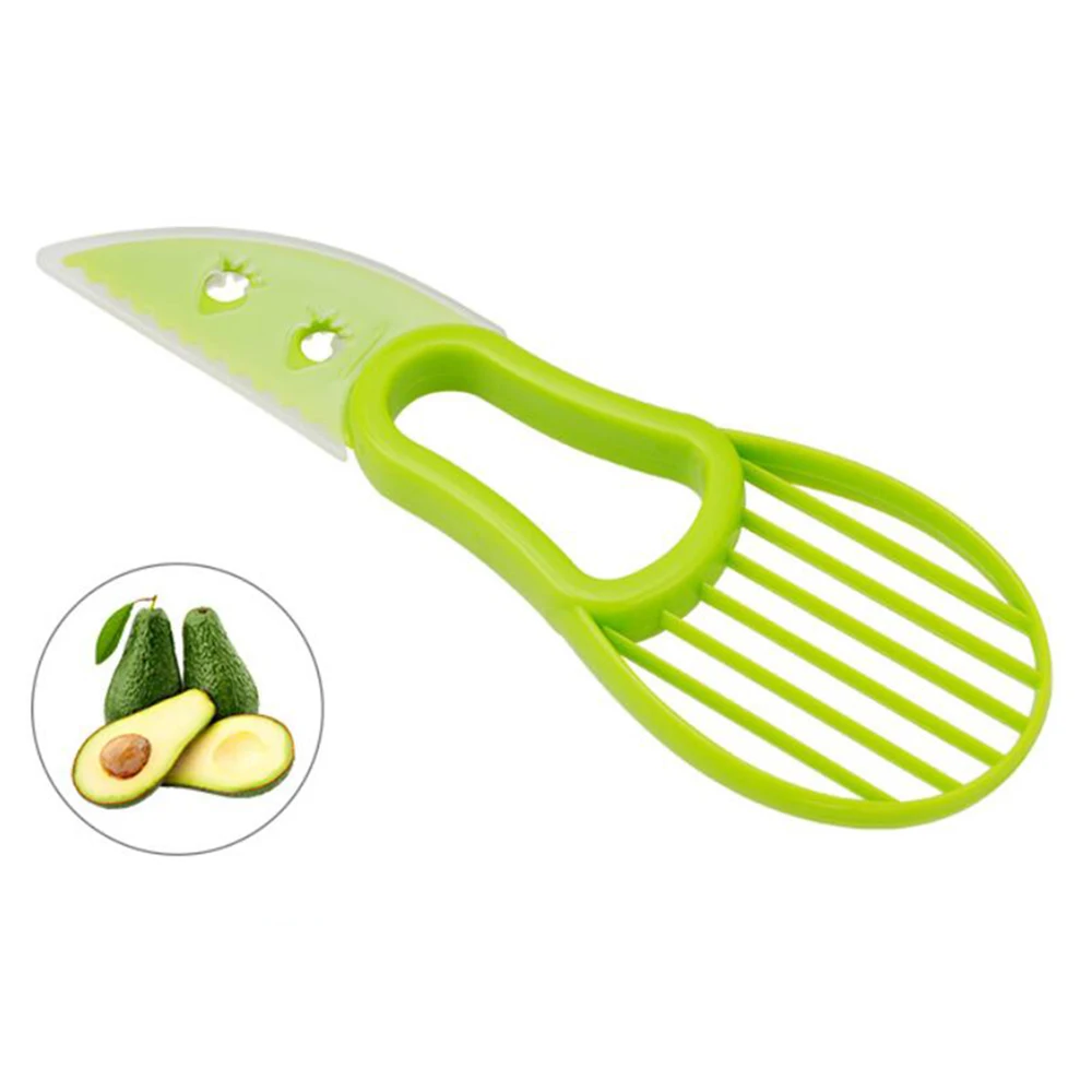 3in1 Avocado Slicer Fruit Shea Corer Butter Peeler Cutter Pulp Separator Plastic Knife Kitchen Vegetable Tools 1050D | Дом и сад