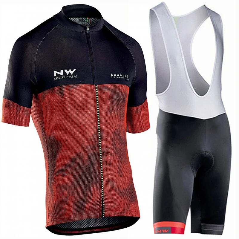 Bib Cycling Set Велоспорт Джерси комплект Лето Мужчины Велоспорт Набор гоночный велосипед одежда Костюм дышащий горный велосипед одежда спортивная одежда - Цвет: Bib Cycling Set