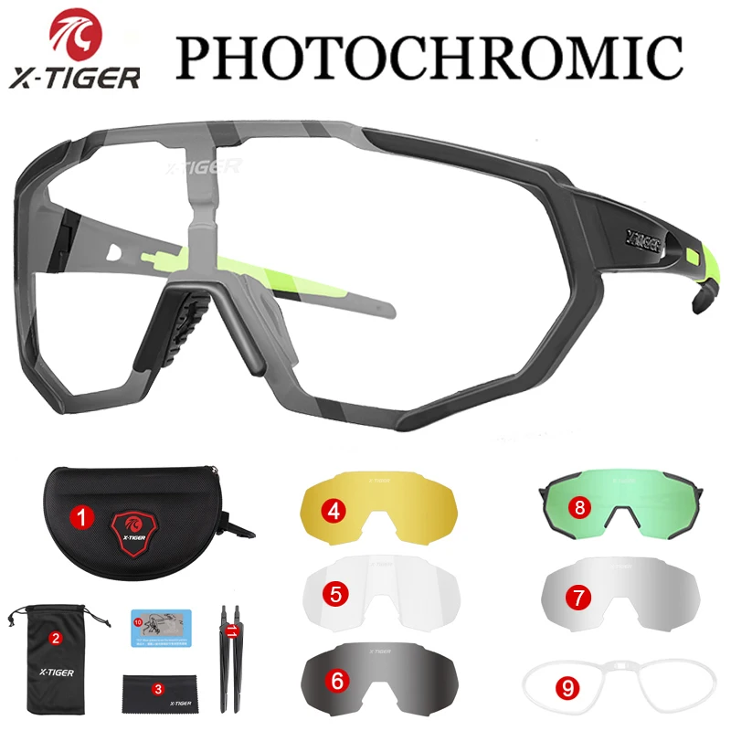 X-YJ-JPC03-5P Высококачественные фотохромные поляризованные очки для велосипедистов, близорукость, рама велосипеда, стекло, MTB, для езды на велосипеде, солнцезащитные очки, es - Цвет: X-YJ-JPC03-5P