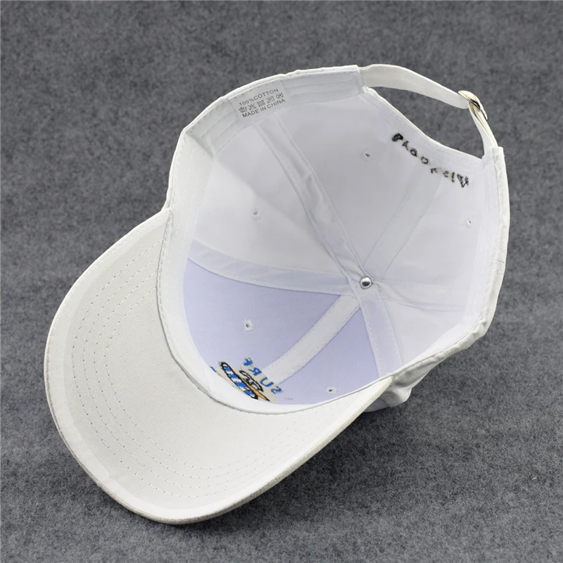 Модные регулируемый замши шляпа вышивка Волны Прибоя Бейсбол Кепки Snapback козырек