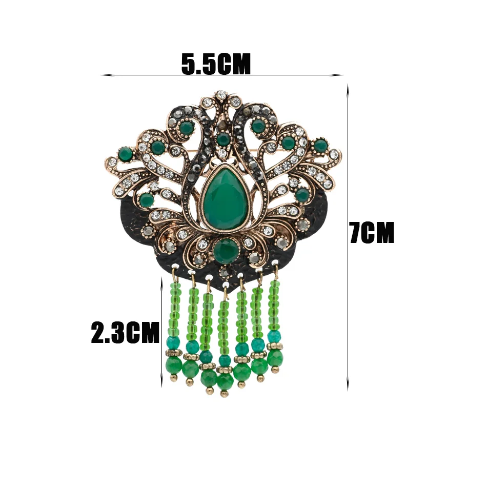 Винтажная Марокканская ретро брошь из бисера и смолы ювелирные изделия античное