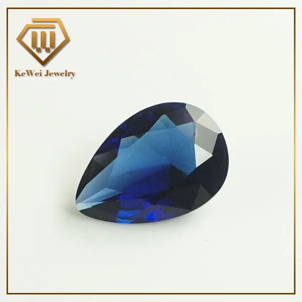 100pcs 3*4mm-13*18 мм сапфиры Голубой Цвет Груша Форма машина для резания Стекло бусины