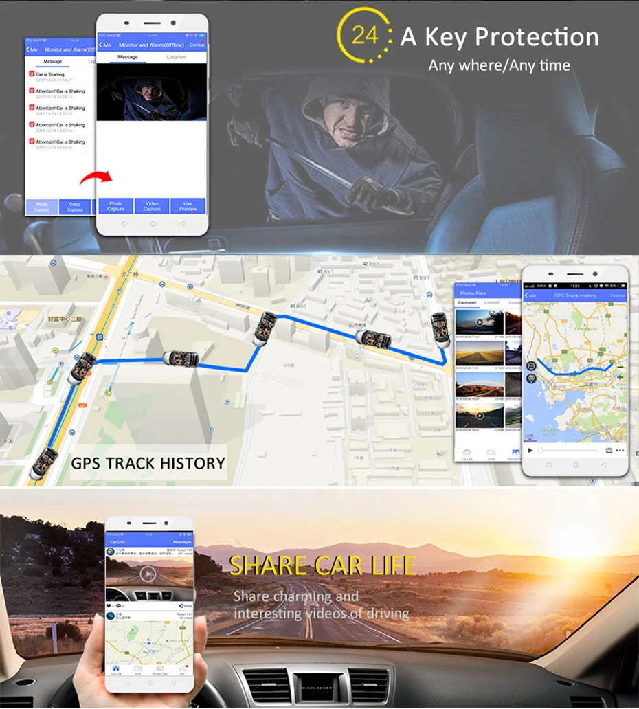 Phisung 3 CHS cameas ram 2GB+ ROM32GB Автомобильная камера в зеркале dvrs Android ADAS gps навигация DashCam 1080P hd Автомобильный видеорегистратор dash камера