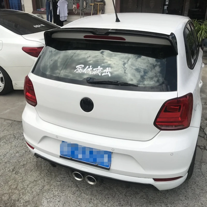 ABS Пластик Неокрашенный задний спойлер на крыше багажник Применение для VW Polo хвост крыло украшения 2011