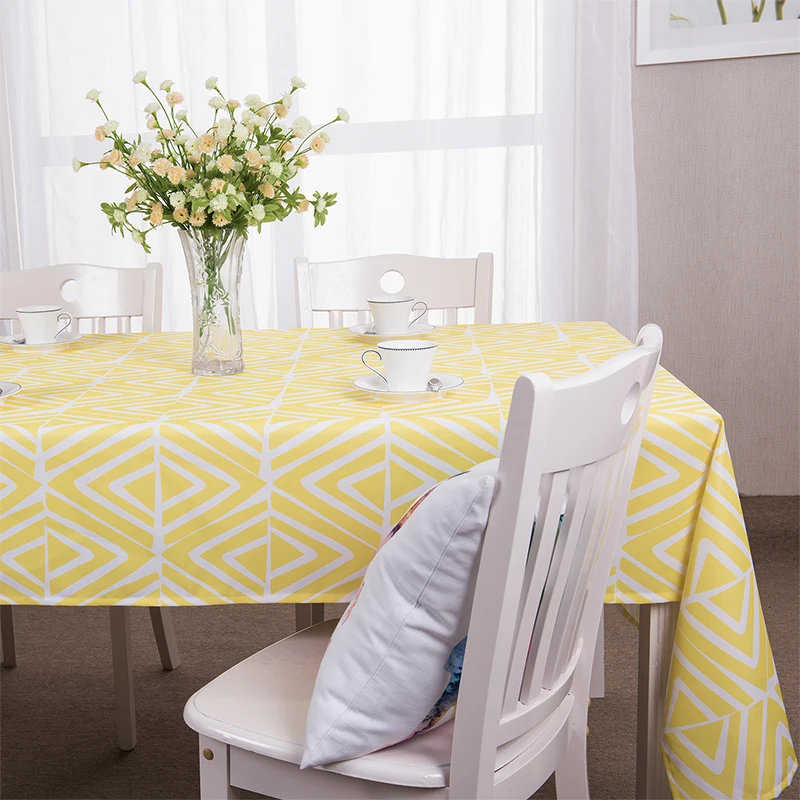 Рождественская пасторальная желтая скатерть UFRIDAY Золотая Водонепроницаемая
