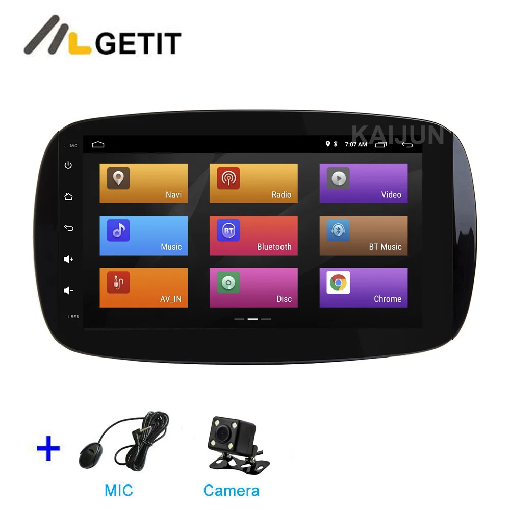 DSP " Android 9 Автомобильный gps стерео радио медиа для Mercedes Benz Smart Fortwo C453 A453 W453 - Цвет: DSP MIC CAM