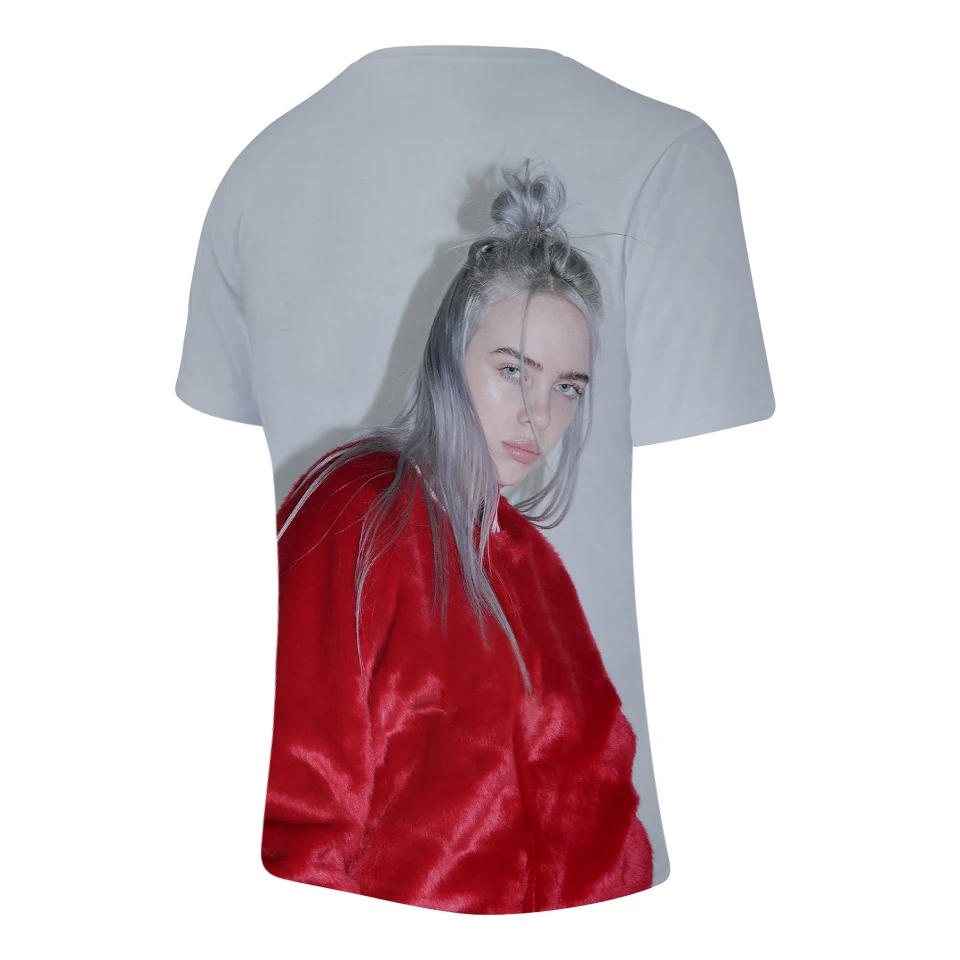 Billie Eilish, новинка, 3D футболка, для мужчин, летняя мода, хип-хоп, Harajuku, повседневная одежда, Billie Eilish, 3D, для девочек, желтая футболка