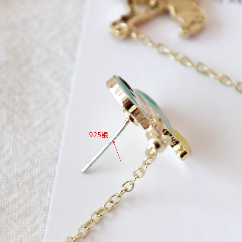 Серьги ограниченной Мода Рисунок Новый 2018 японский мальчик рыбалка длинные