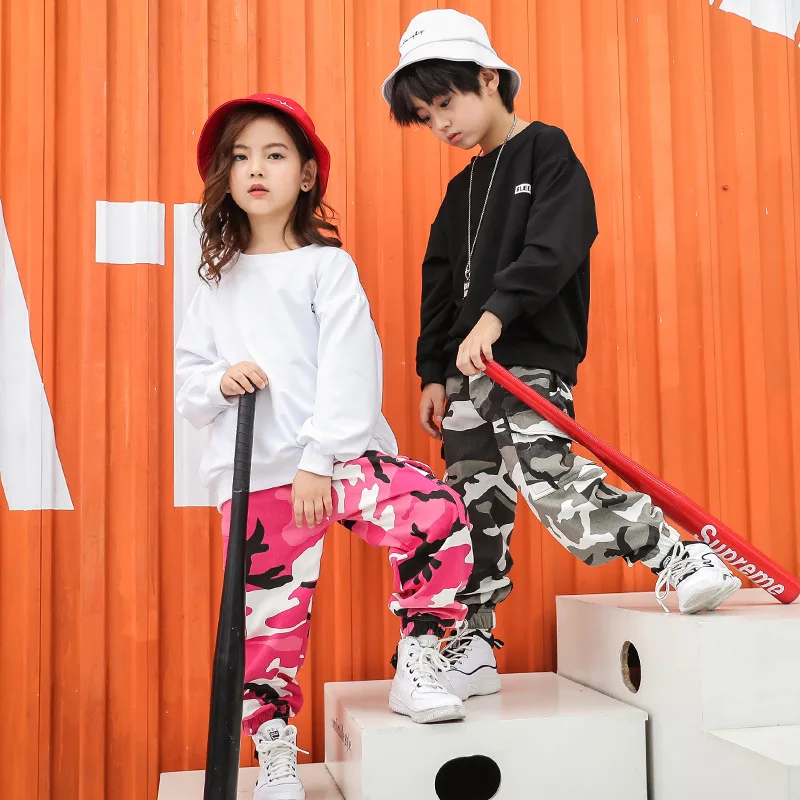 Детская одежда в стиле хип-хоп Повседневная рубашка толстовка камуфляжные штаны