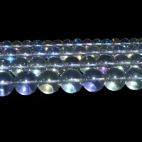 wholesale glass quartzs crystal natural stone round beads 6 8 10 12 mm pick size for jewelry making diy bracelet necklace