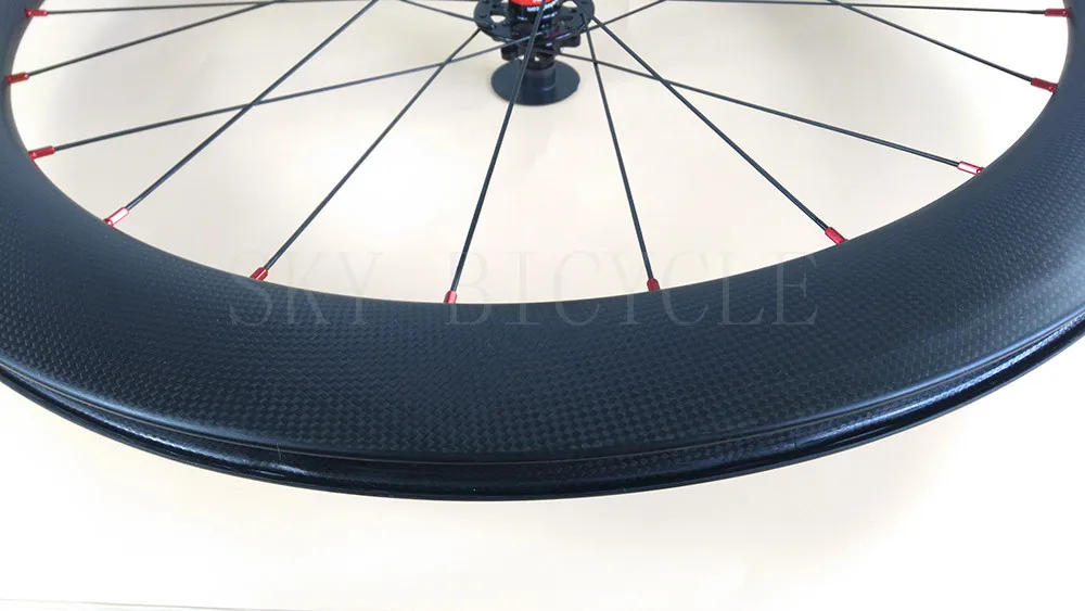 SKY 60mm Clincher road disc Rear bike wheel 24 holes 26mm width light aero spoke 6 bolt hub CX CycloCross carbon | Спорт и
