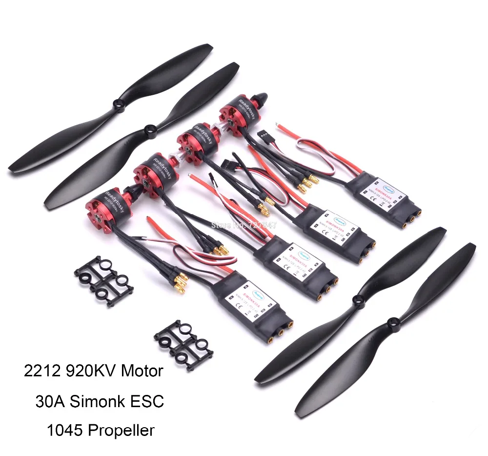 with Propeller 30A Simonk 3-4S ESC с разъемом 3,5 мм 2212 920KV CW CCW бесщеточный двигатель 1045 Пропеллер для мультикоптера F450 F550 S550 F550 - Цвет: with Propeller