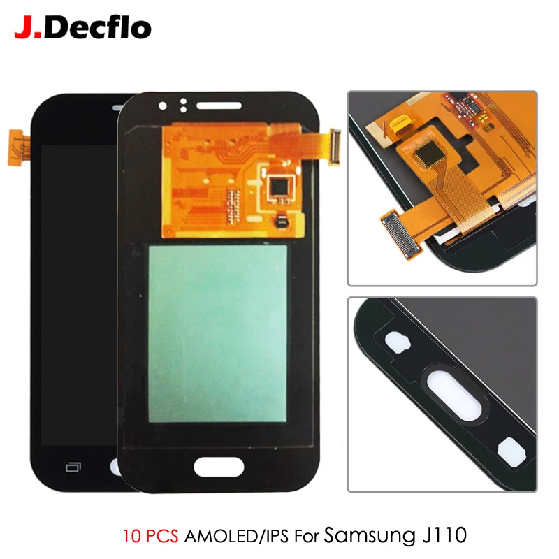 10 шт AMOLED/ips для samsung Galaxy J110 J111 J1 Ace J110F J110H J110M J110L J110FM ЖК дисплей Дисплей Сенсорный