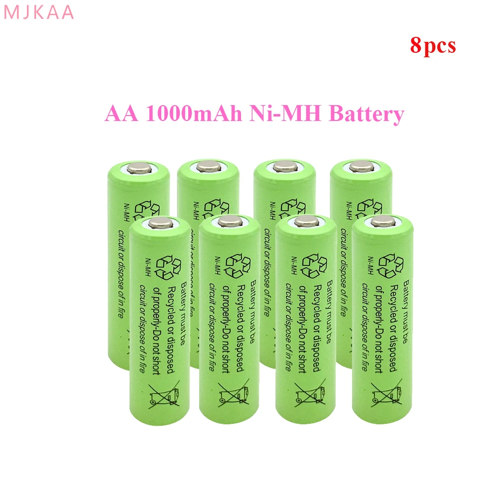 Ni-MH 1,2 V 1000mAh AA Аккумуляторная батарея никель-металл-гидридная батарея 14*49 мм