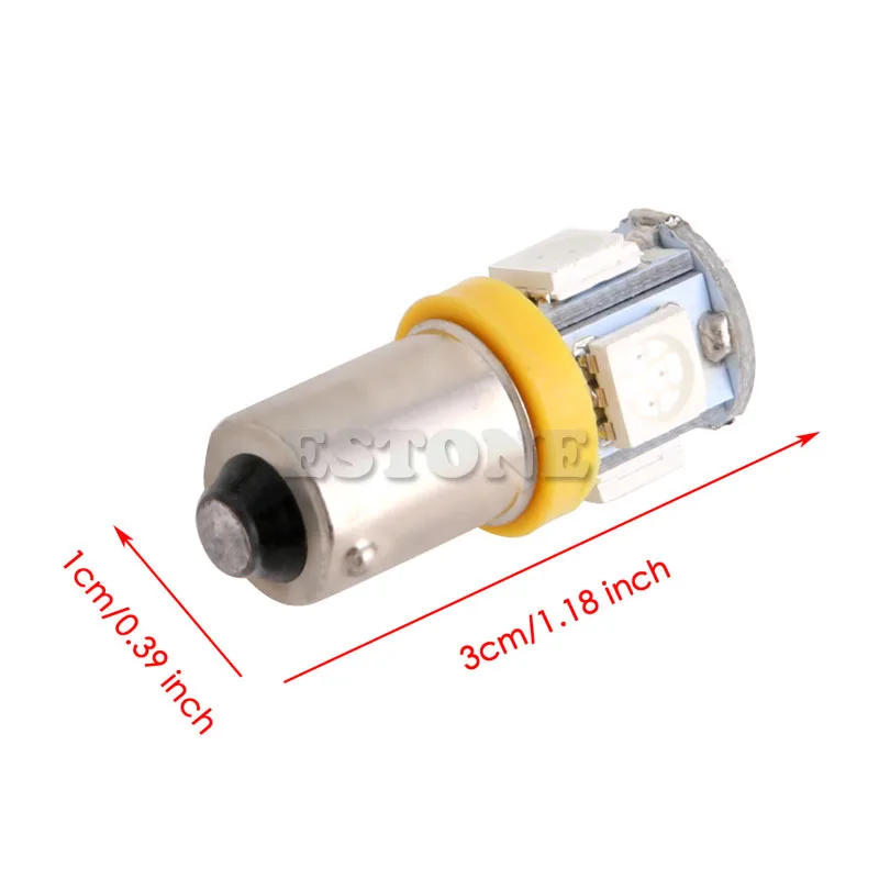 

Yellow Super Bright T11 BA9S 5050 SMD 5 LED Car Light Bulb Lamp 12V Hot Sale