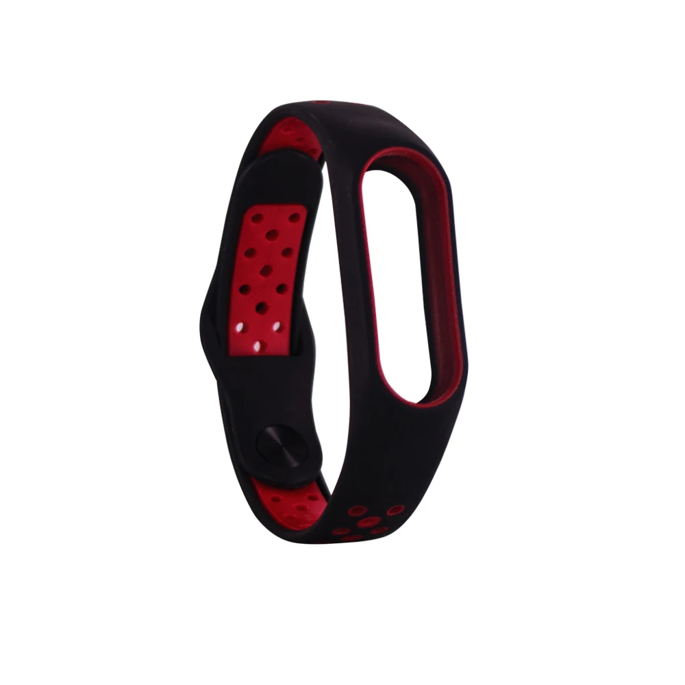 Сменный силиконовый ремешок для Xiaomi mi Band 2 для mi band 2, спортивный ремешок, браслет для Xiao mi Band 2, умный ремешок, аксессуары - Цвет: red black