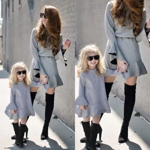 Boho/Одежда для мамы и дочки платье родителей ребенка одинаковые комплекты