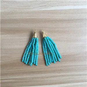 Маленькие бусины кисточкой Подвески T16071401 - Окраска металла: turquoise