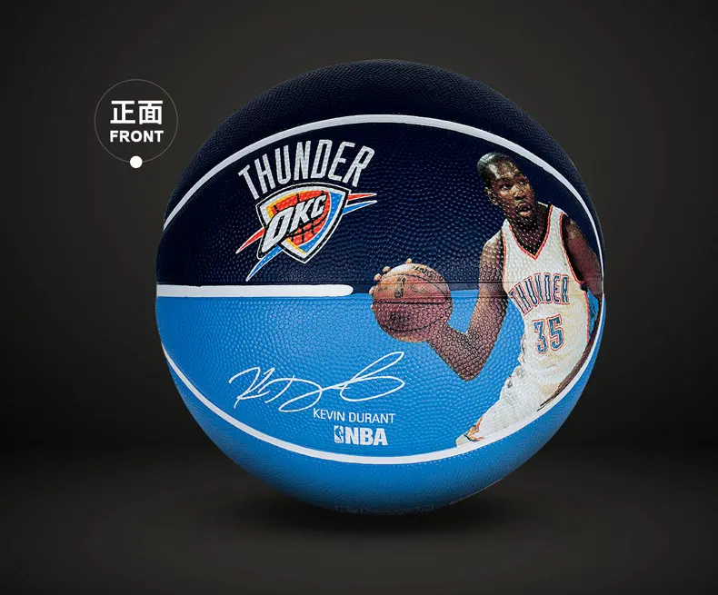 SPALDING открытый Кевин Дюрант подписи Баскетбол Официальный Размер 7 резиновый мужской матч мяч баскетбол 83-345Y