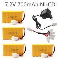 7 2v 700mah aa ni cd battery with 7 2v charger set for electric toys car telerobot boat remote control tank l6 2 2p plug
