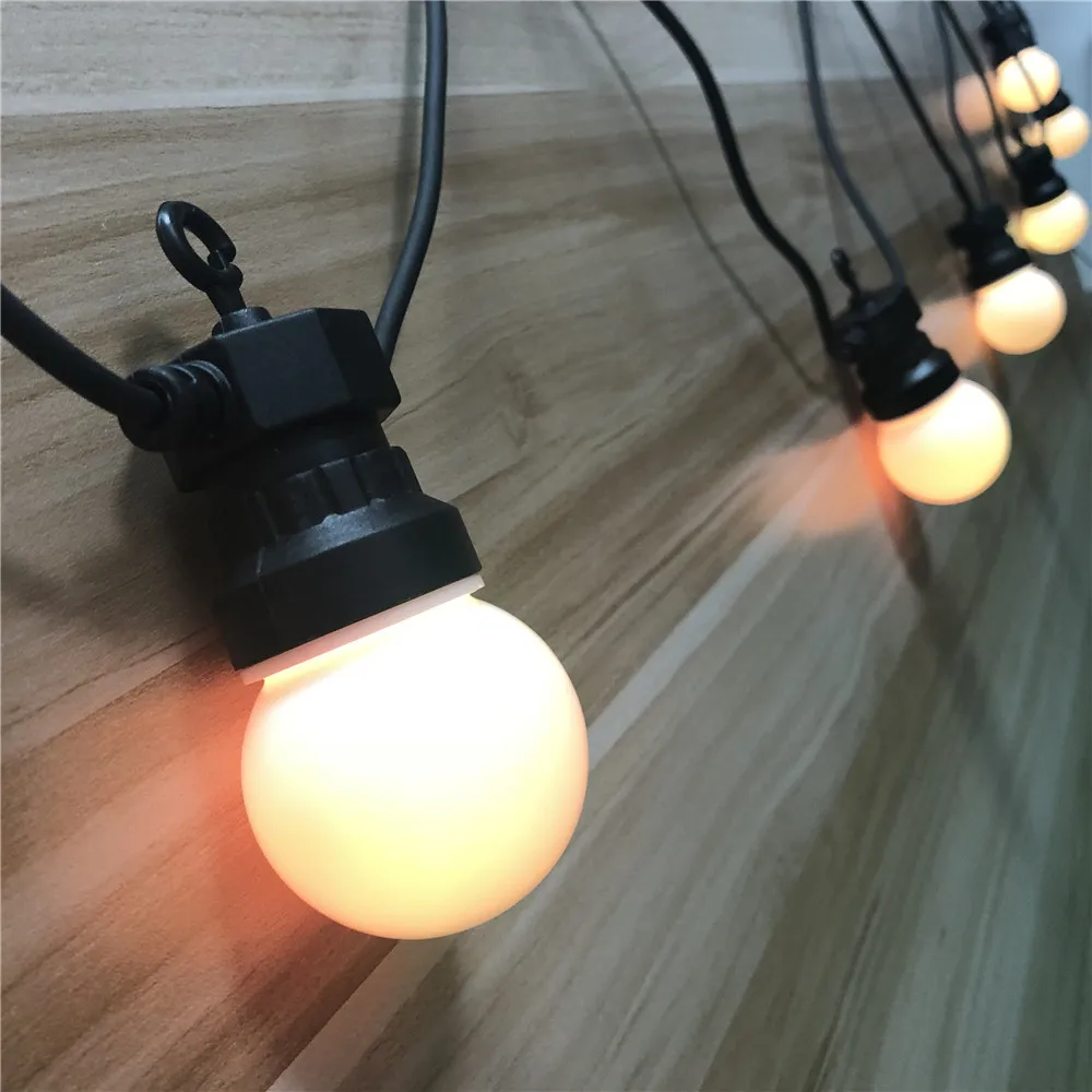 DACHAN IP65 RGB Фестон Шар Глобус G50 Молочная Лампочка Связываемые Наружные Освещение Для Кафе Свадьбы Вечеринки Гирлянда.