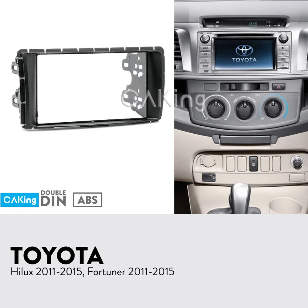 Автомобильная панель радио для Toyota Hilux; Fortuner 2011- Dash Kit установка крепление переходная пластина рамка адаптер крышка консоли отделка