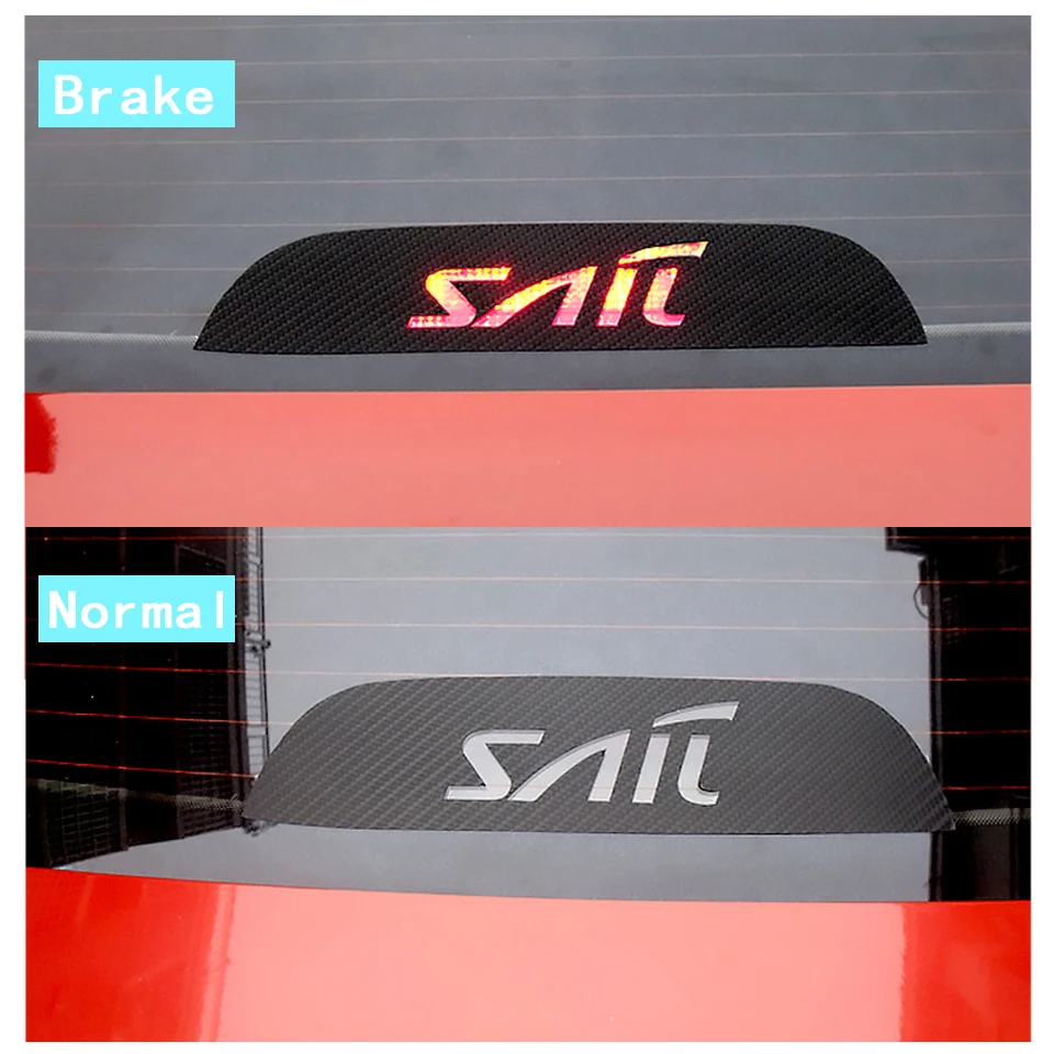 Автомобиль-Стайлинг 3D углеродное волокно Эмблемы наклейки для Chevrolet New Sail 2013 Высокая конная стоп-стоп аксессуары