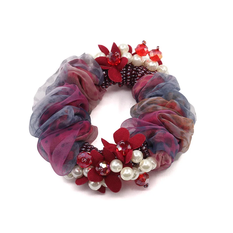 1 шт. ручной работы с цветочным принтом повязка для волос супер эластичные