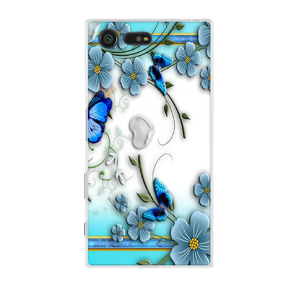 Компактный чехол для Sony Xperia X мягкий силиконовый Compact F5321 милый с рисунком кота Coque