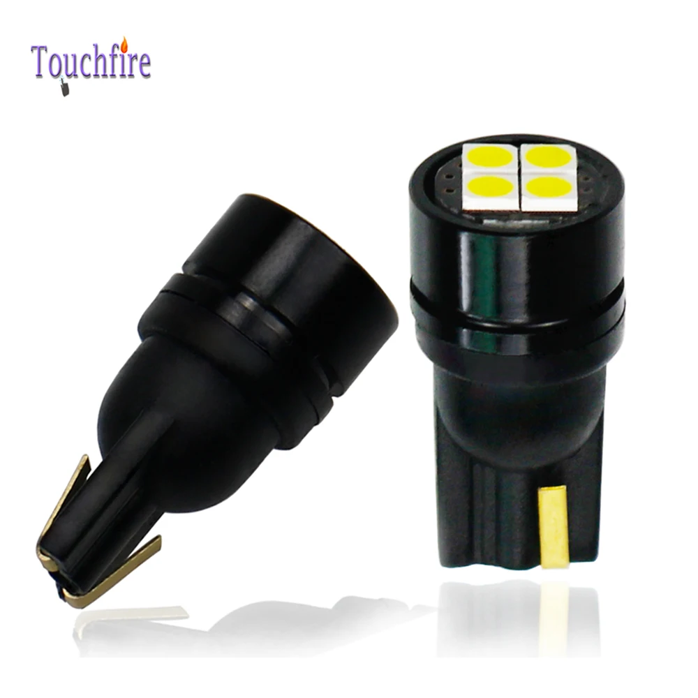 50 шт. светодиодные лампы T10 W5W 3030 SMD 4LED 168 194 габаритные огни для чтения боковые