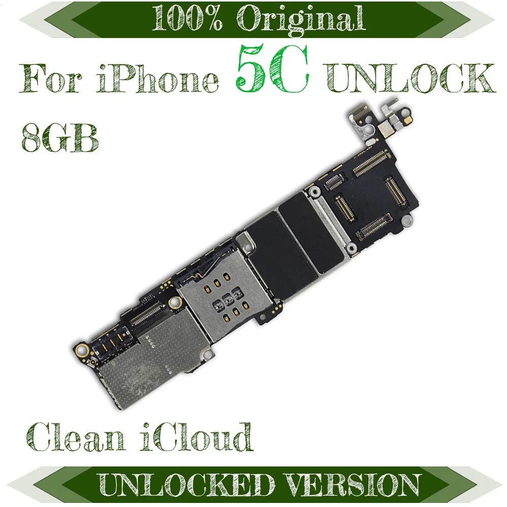 8gb для iphone 5C материнская плата с чипами, оригинальная разблокированная материнская плата для iphone 5C мобильного телефона, хорошее качество и хорошая работа