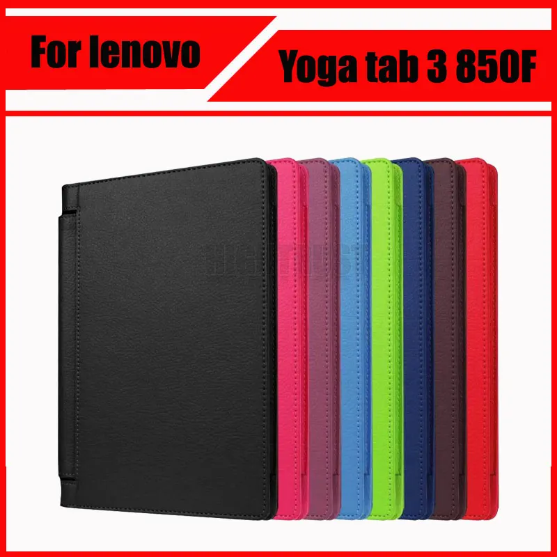 3 в 1 роскошный Личи узор из искусственной кожи чехол для lenovo Yoga tab 850F YT3 850M + пленка