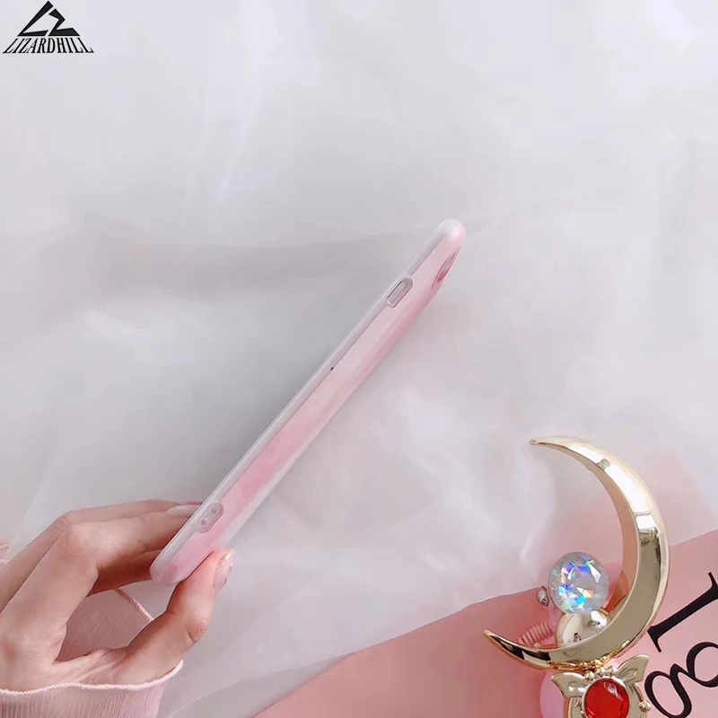 Lizardhill модный розовый градиент облака телефонные чехлы для iphone X Case 7 6s 8 plus coque fundas