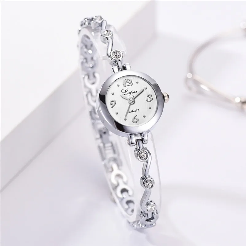 2019 Luxury Women Watches Fashion Rose Gold Crystal Bracelet Ladies Watch Large Digita Dial Diamond Quartz Wrist /D | Наручные часы