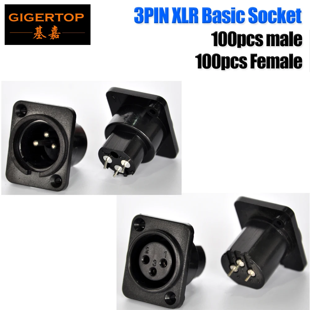TP C04 200 шт. пластиковый корпус 3 контактный разъем XLR DMX512 клемма сигнала