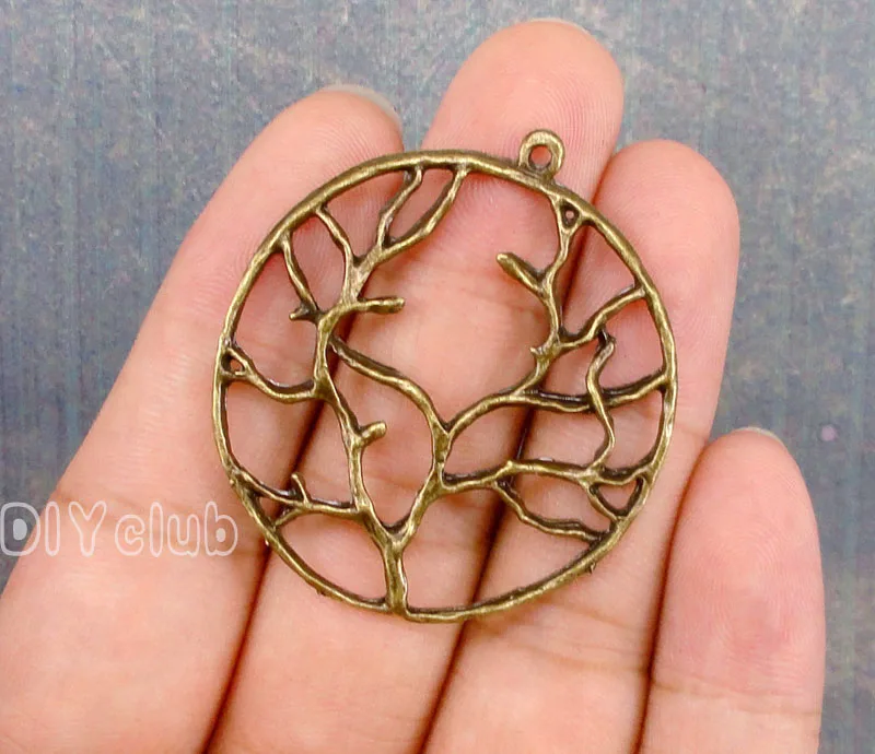 

25pcs-Antique Brone 2 Sided Large Tree Of Life charms Pendant 43x39mm